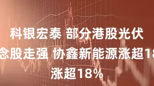 科银宏泰 部分港股光伏概念股走强 协鑫新能源涨超18%